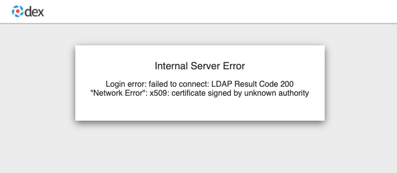 Error - Incorrect certificate for LDAP server